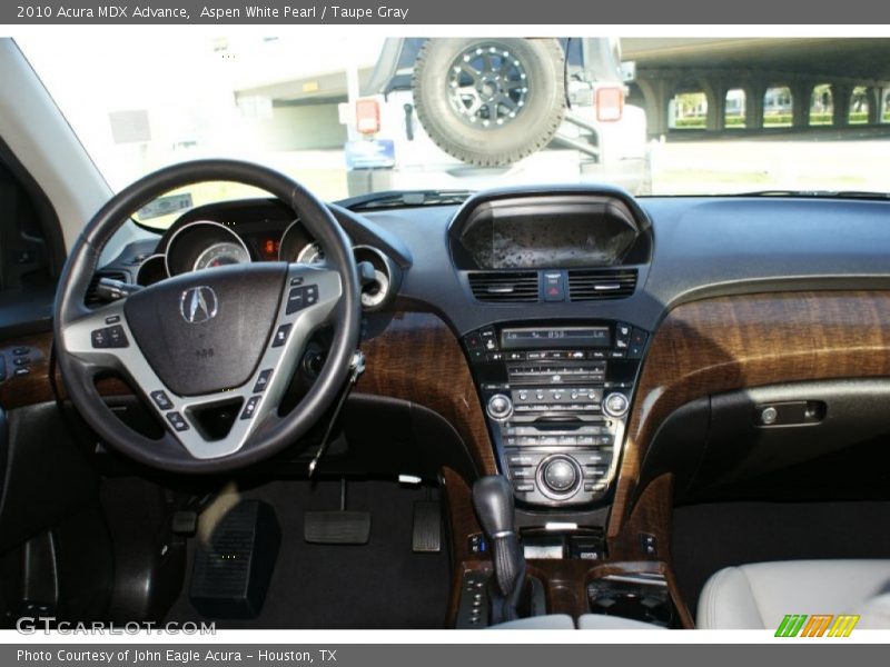 Aspen White Pearl / Taupe Gray 2010 Acura MDX Advance
