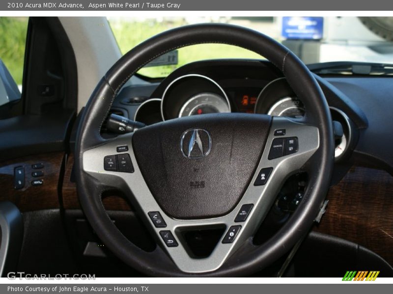 Aspen White Pearl / Taupe Gray 2010 Acura MDX Advance