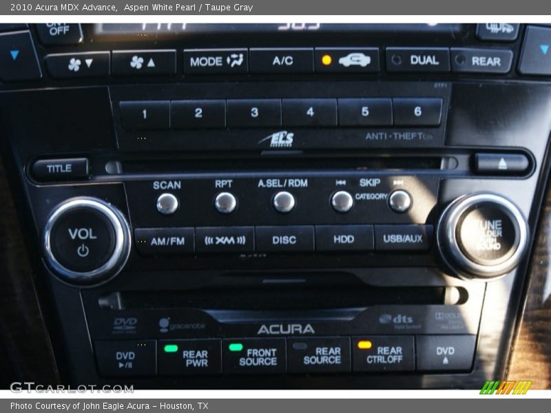Aspen White Pearl / Taupe Gray 2010 Acura MDX Advance