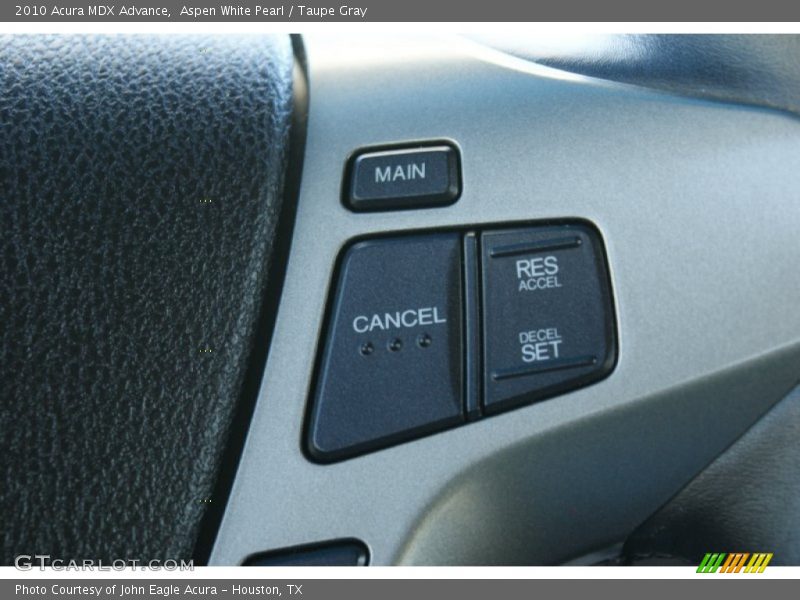Aspen White Pearl / Taupe Gray 2010 Acura MDX Advance