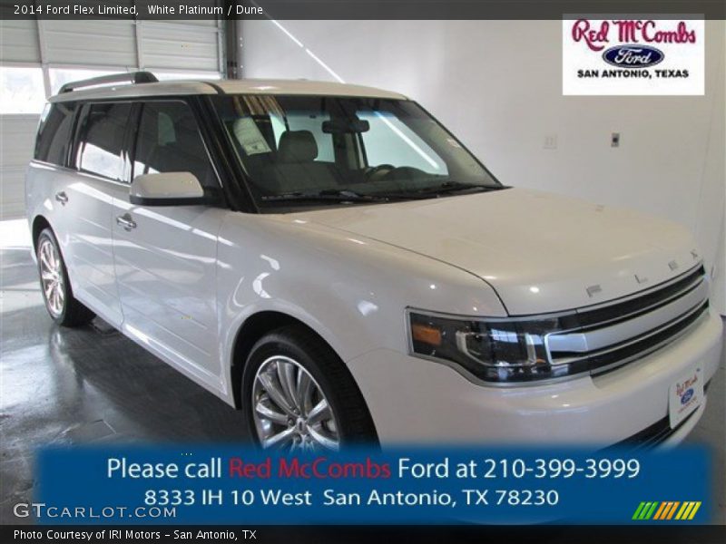 White Platinum / Dune 2014 Ford Flex Limited