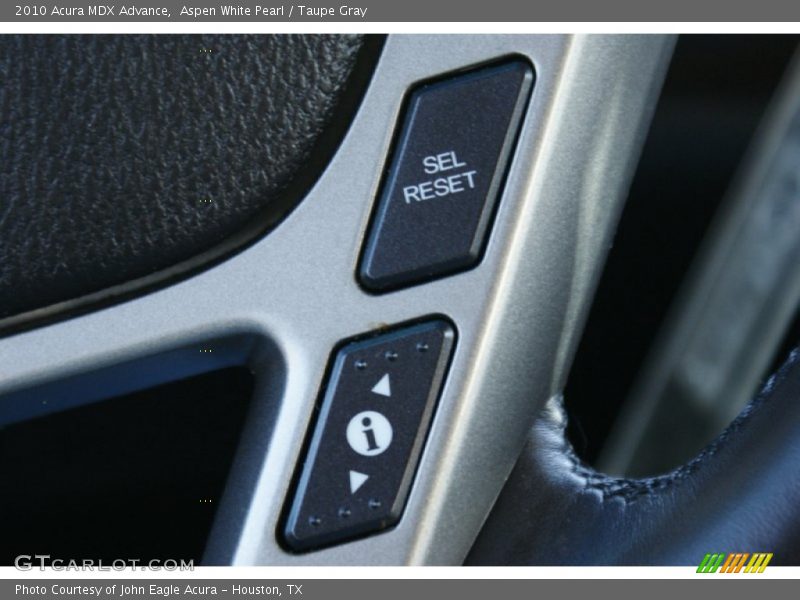 Aspen White Pearl / Taupe Gray 2010 Acura MDX Advance