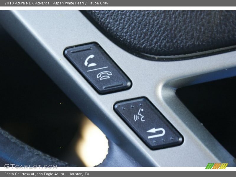 Aspen White Pearl / Taupe Gray 2010 Acura MDX Advance
