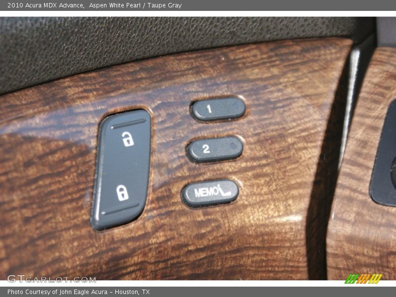 Aspen White Pearl / Taupe Gray 2010 Acura MDX Advance