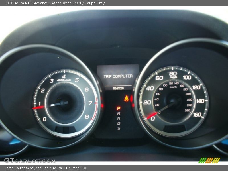 Aspen White Pearl / Taupe Gray 2010 Acura MDX Advance