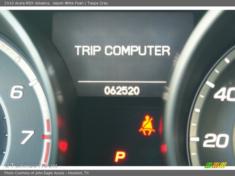 Aspen White Pearl / Taupe Gray 2010 Acura MDX Advance