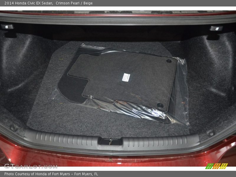 Crimson Pearl / Beige 2014 Honda Civic EX Sedan