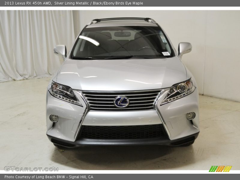 Silver Lining Metallic / Black/Ebony Birds Eye Maple 2013 Lexus RX 450h AWD