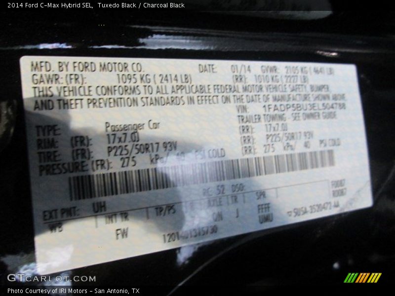 Tuxedo Black / Charcoal Black 2014 Ford C-Max Hybrid SEL