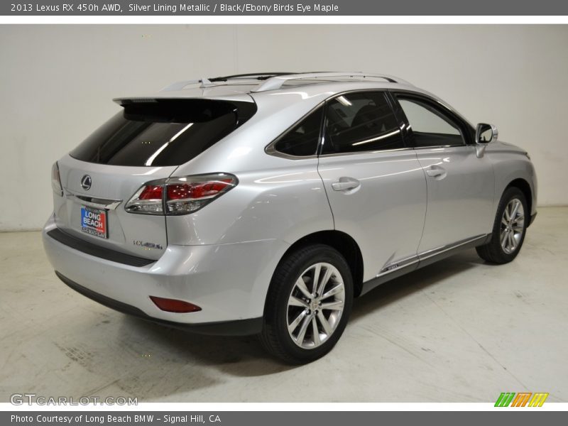Silver Lining Metallic / Black/Ebony Birds Eye Maple 2013 Lexus RX 450h AWD