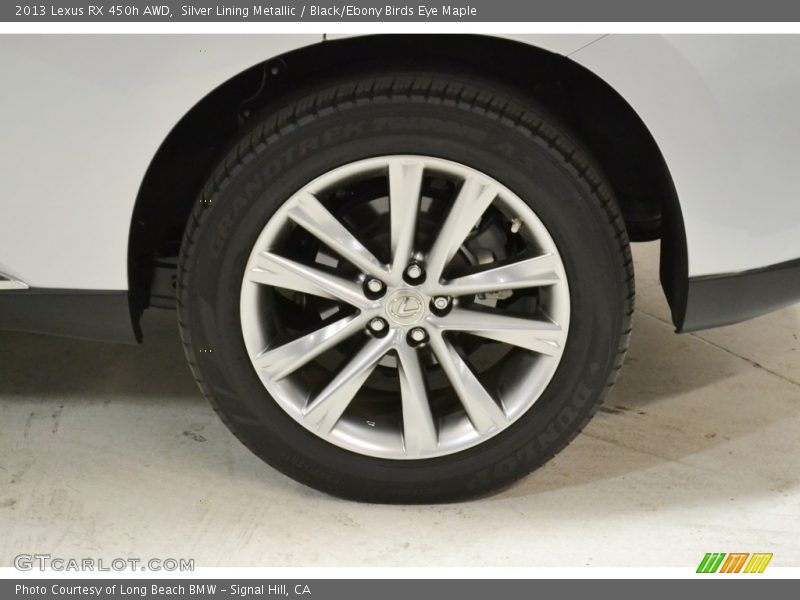 Silver Lining Metallic / Black/Ebony Birds Eye Maple 2013 Lexus RX 450h AWD