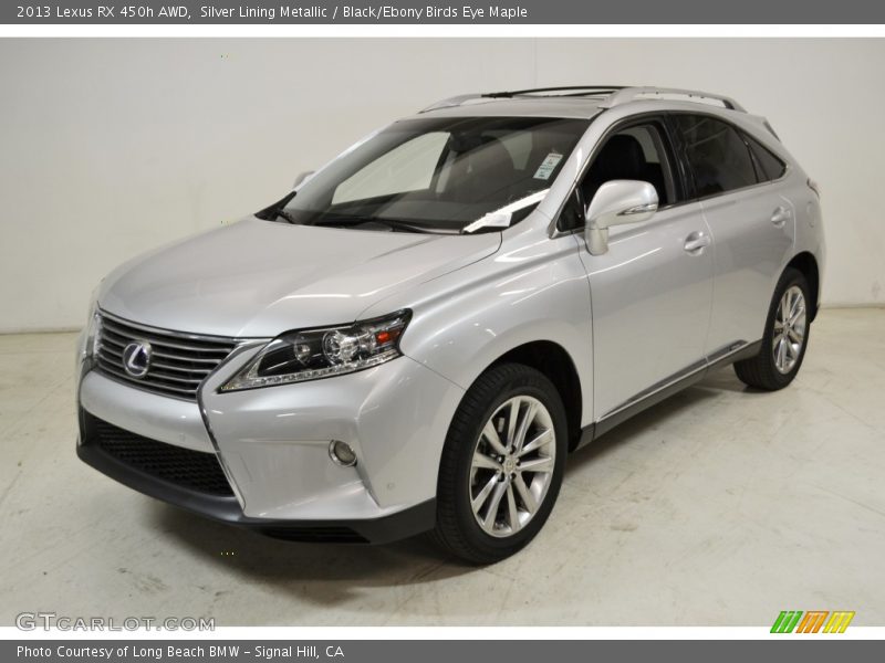 Silver Lining Metallic / Black/Ebony Birds Eye Maple 2013 Lexus RX 450h AWD