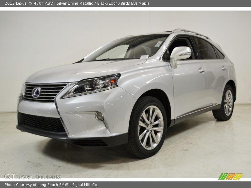 Silver Lining Metallic / Black/Ebony Birds Eye Maple 2013 Lexus RX 450h AWD
