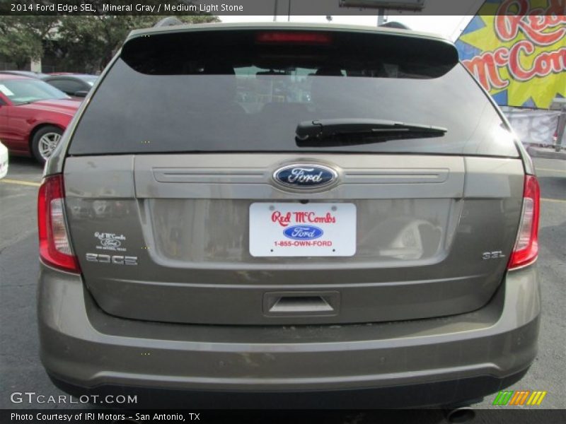 Mineral Gray / Medium Light Stone 2014 Ford Edge SEL