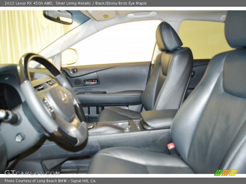 Silver Lining Metallic / Black/Ebony Birds Eye Maple 2013 Lexus RX 450h AWD