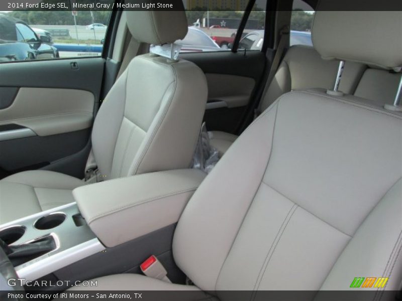 Mineral Gray / Medium Light Stone 2014 Ford Edge SEL