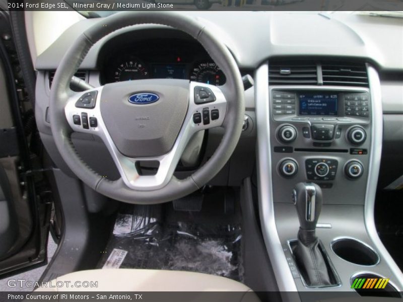 Mineral Gray / Medium Light Stone 2014 Ford Edge SEL