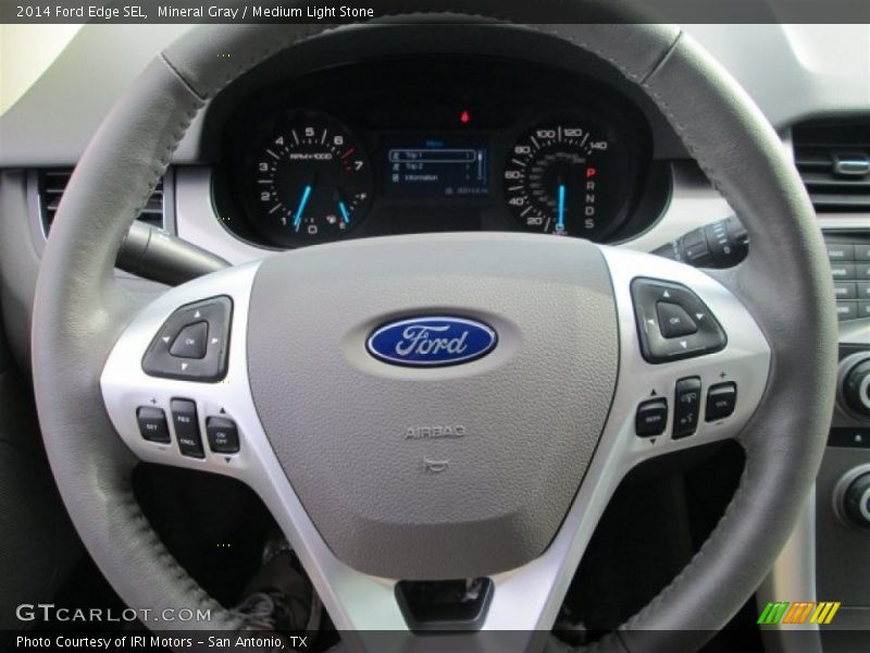 Mineral Gray / Medium Light Stone 2014 Ford Edge SEL