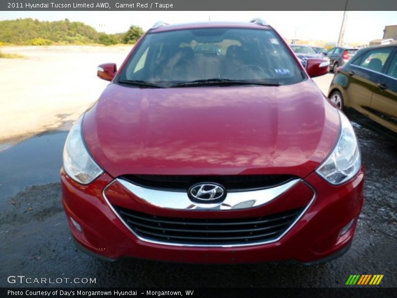 Garnet Red / Taupe 2011 Hyundai Tucson Limited AWD