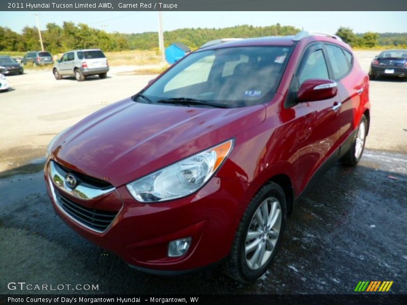 Garnet Red / Taupe 2011 Hyundai Tucson Limited AWD
