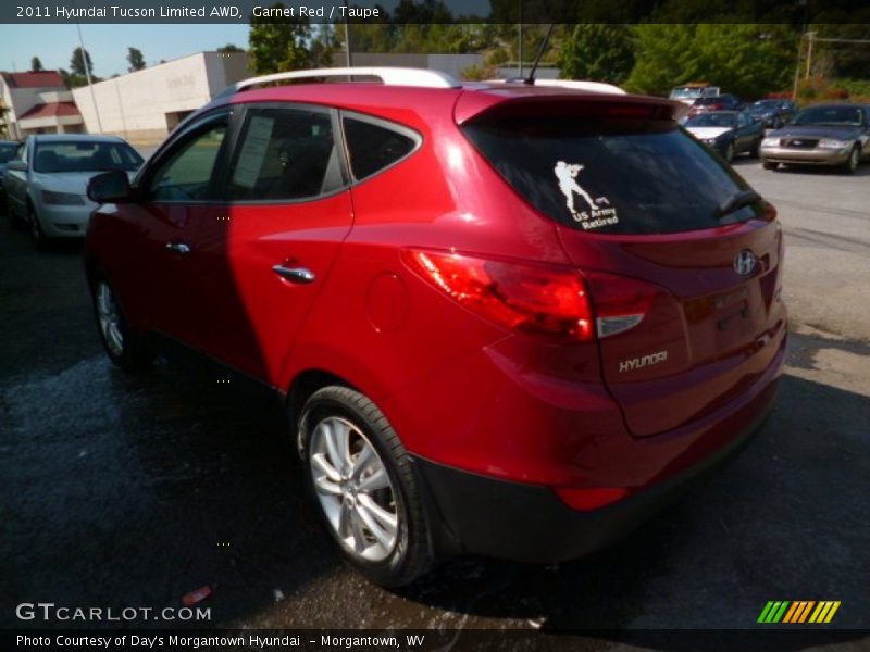 Garnet Red / Taupe 2011 Hyundai Tucson Limited AWD