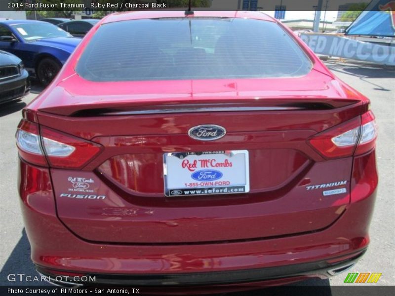 Ruby Red / Charcoal Black 2014 Ford Fusion Titanium