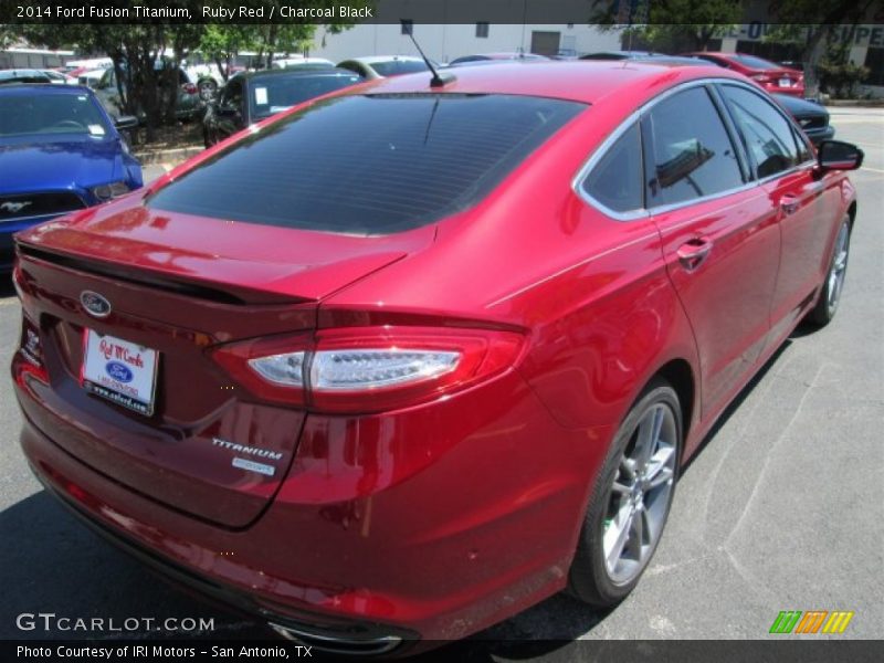Ruby Red / Charcoal Black 2014 Ford Fusion Titanium