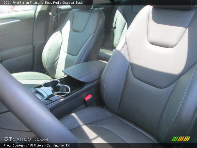 Ruby Red / Charcoal Black 2014 Ford Fusion Titanium