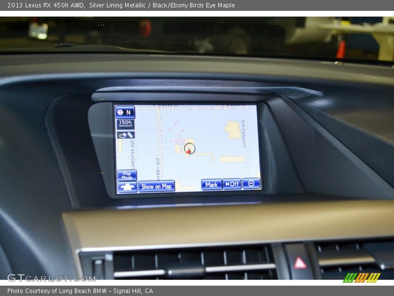 Silver Lining Metallic / Black/Ebony Birds Eye Maple 2013 Lexus RX 450h AWD