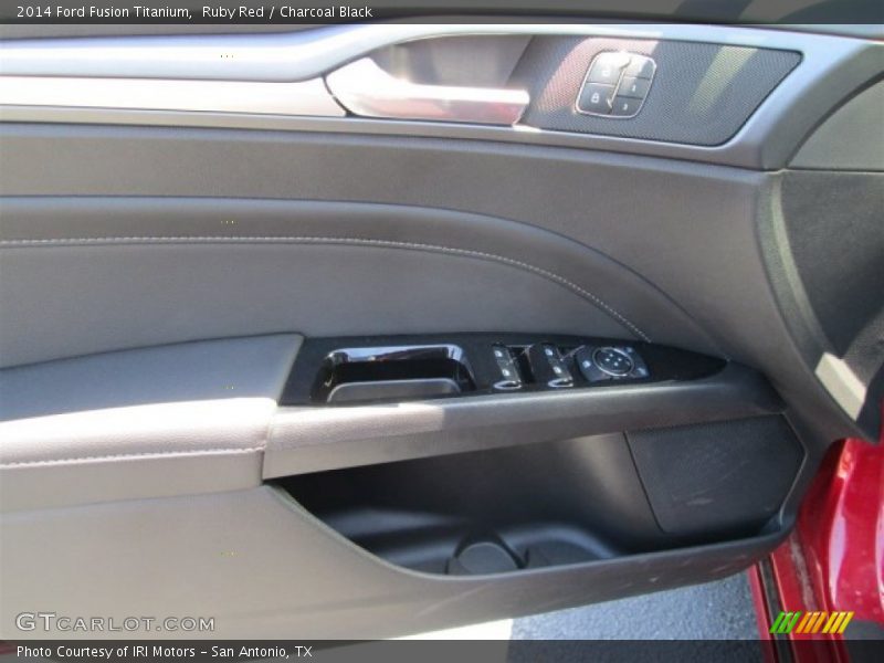 Ruby Red / Charcoal Black 2014 Ford Fusion Titanium