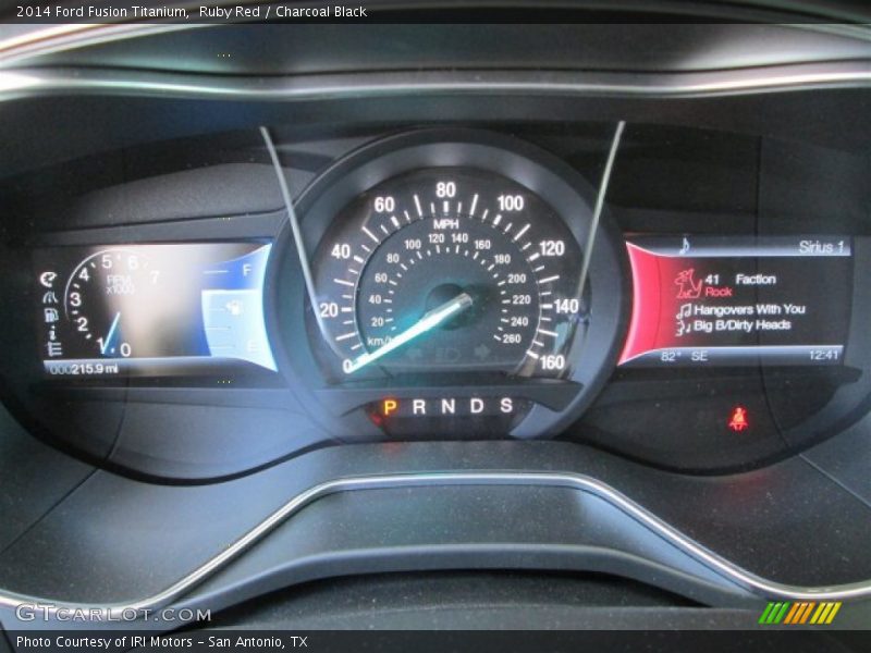 Ruby Red / Charcoal Black 2014 Ford Fusion Titanium