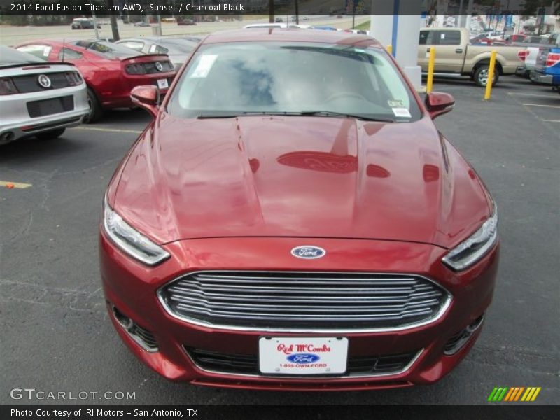 Sunset / Charcoal Black 2014 Ford Fusion Titanium AWD