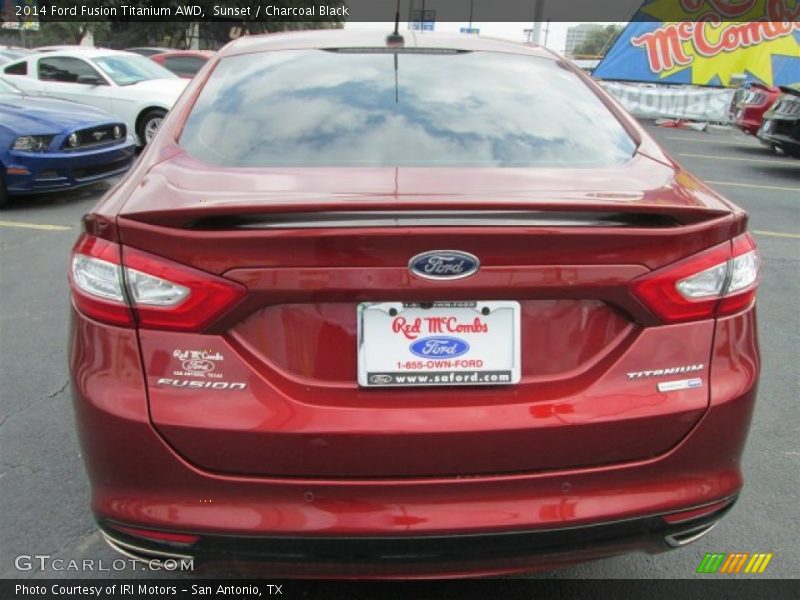 Sunset / Charcoal Black 2014 Ford Fusion Titanium AWD