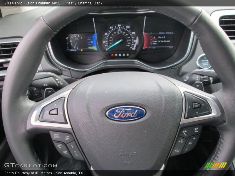 Sunset / Charcoal Black 2014 Ford Fusion Titanium AWD