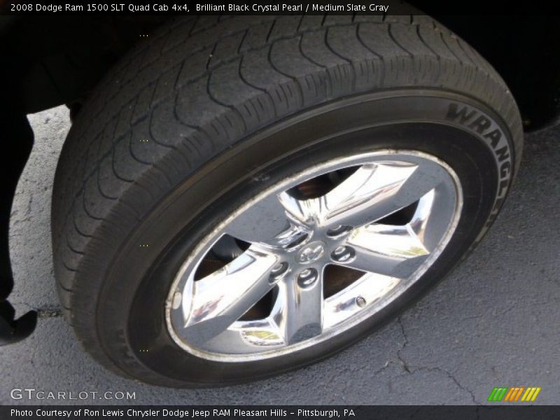 Brilliant Black Crystal Pearl / Medium Slate Gray 2008 Dodge Ram 1500 SLT Quad Cab 4x4
