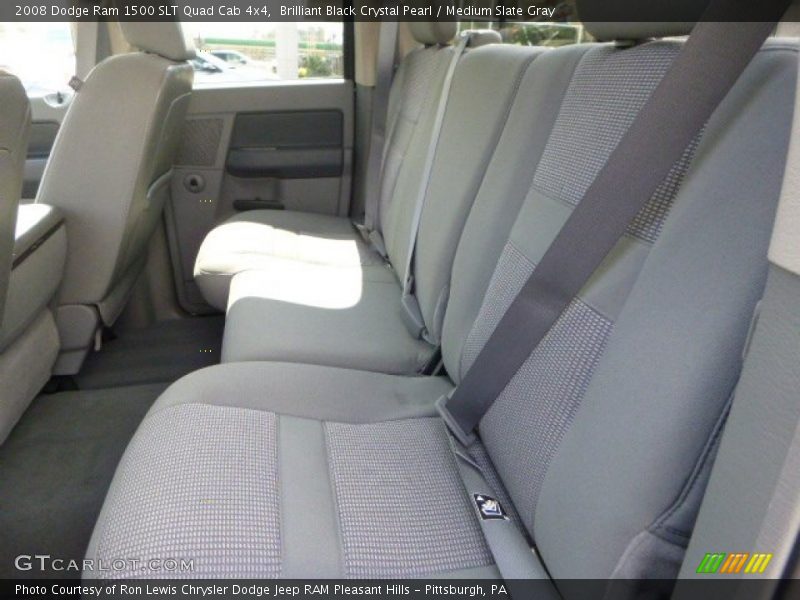 Brilliant Black Crystal Pearl / Medium Slate Gray 2008 Dodge Ram 1500 SLT Quad Cab 4x4