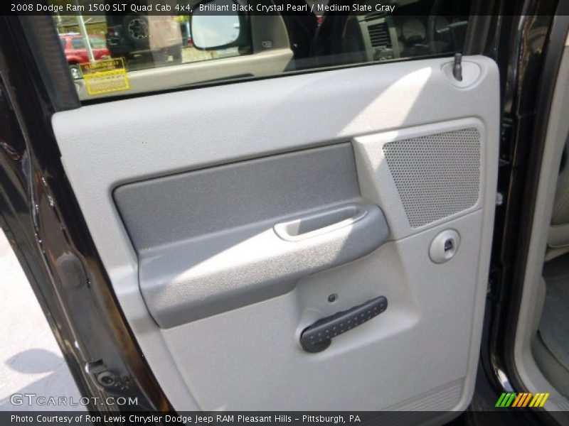 Brilliant Black Crystal Pearl / Medium Slate Gray 2008 Dodge Ram 1500 SLT Quad Cab 4x4