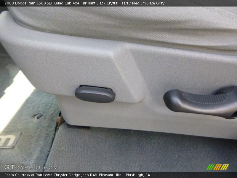 Brilliant Black Crystal Pearl / Medium Slate Gray 2008 Dodge Ram 1500 SLT Quad Cab 4x4