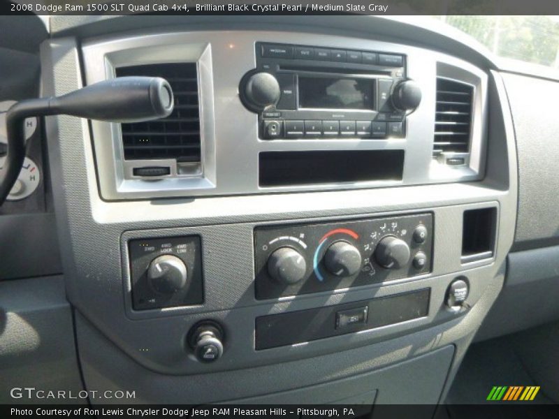 Brilliant Black Crystal Pearl / Medium Slate Gray 2008 Dodge Ram 1500 SLT Quad Cab 4x4