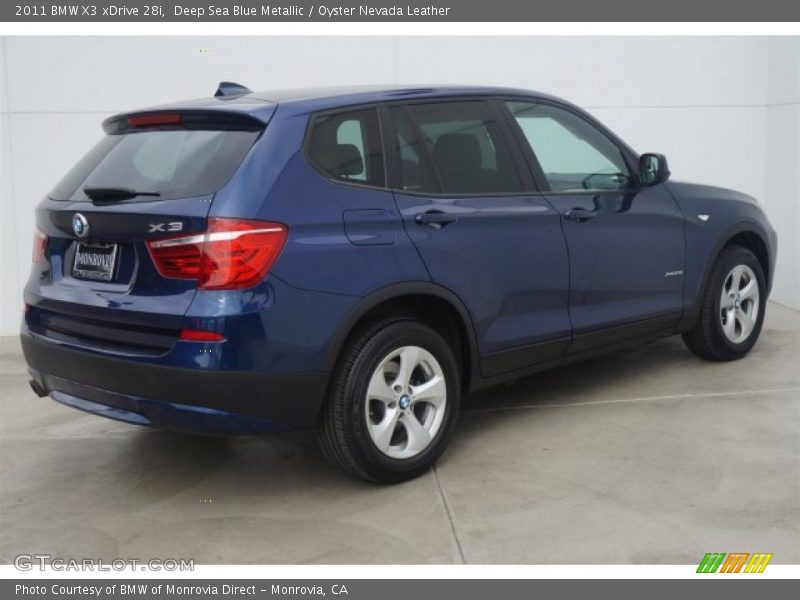 Deep Sea Blue Metallic / Oyster Nevada Leather 2011 BMW X3 xDrive 28i