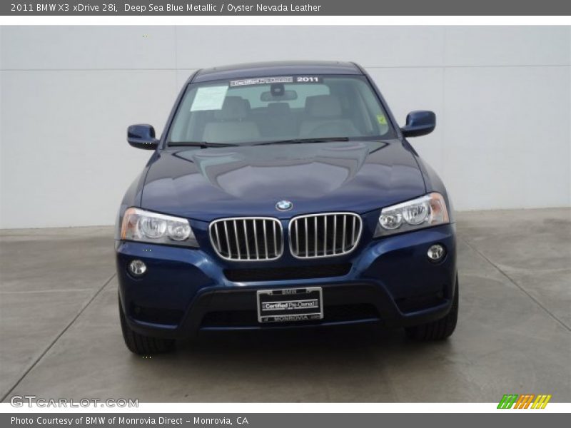 Deep Sea Blue Metallic / Oyster Nevada Leather 2011 BMW X3 xDrive 28i