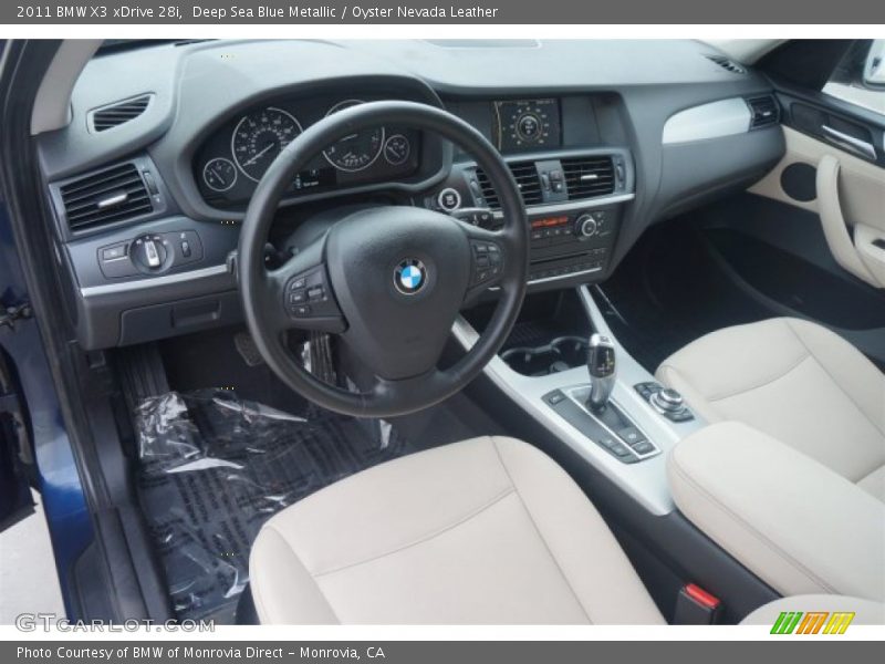 Deep Sea Blue Metallic / Oyster Nevada Leather 2011 BMW X3 xDrive 28i