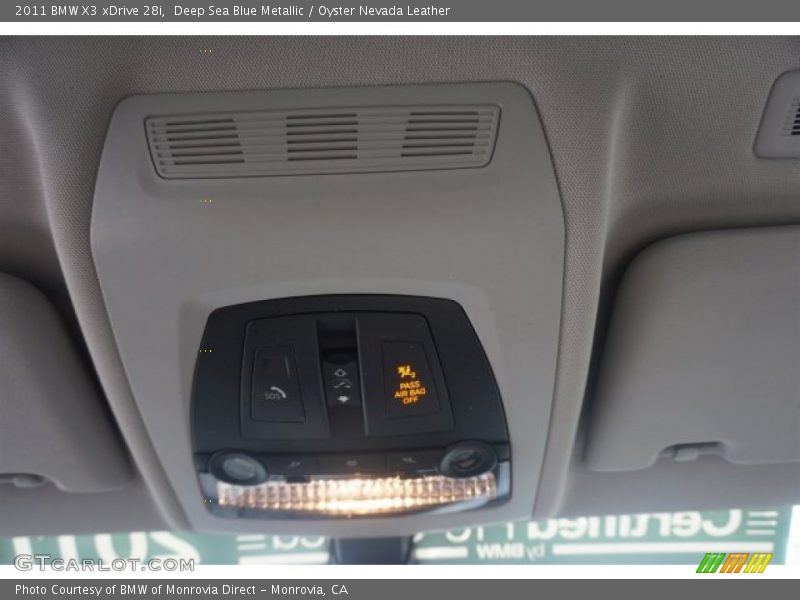 Deep Sea Blue Metallic / Oyster Nevada Leather 2011 BMW X3 xDrive 28i