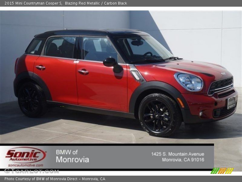 Blazing Red Metallic / Carbon Black 2015 Mini Countryman Cooper S