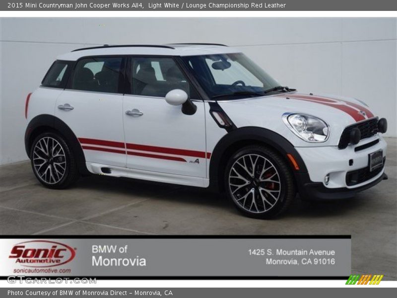 Light White / Lounge Championship Red Leather 2015 Mini Countryman John Cooper Works All4