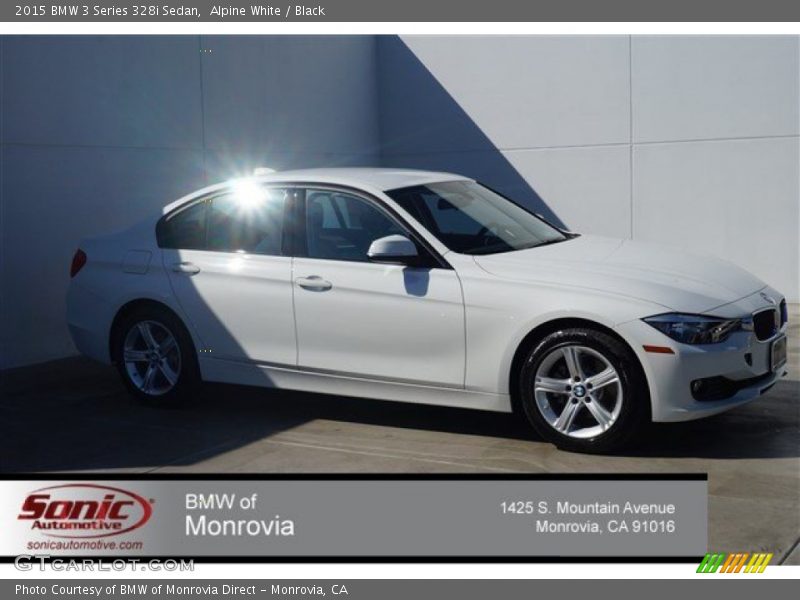 Alpine White / Black 2015 BMW 3 Series 328i Sedan
