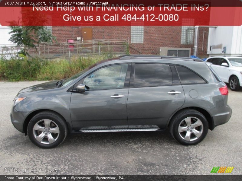 Nimbus Gray Metallic / Parchment 2007 Acura MDX Sport