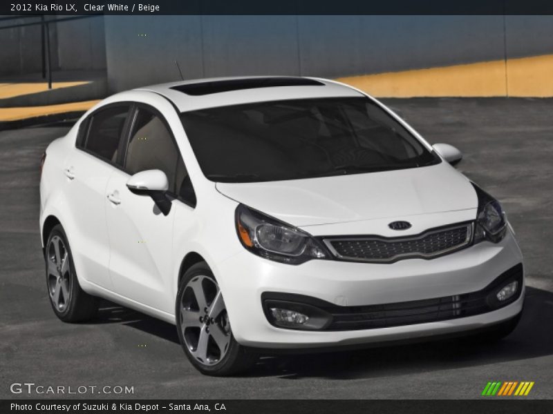 Clear White / Beige 2012 Kia Rio LX