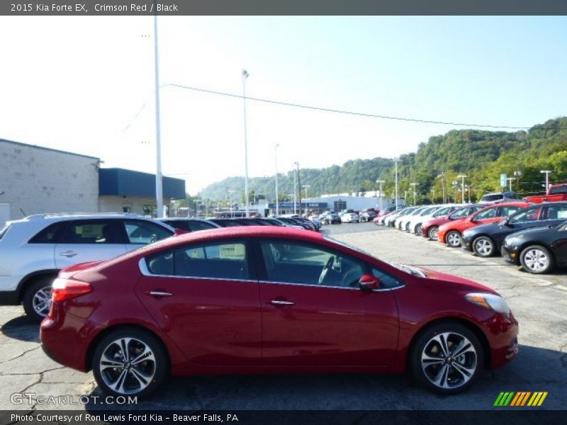 Crimson Red / Black 2015 Kia Forte EX