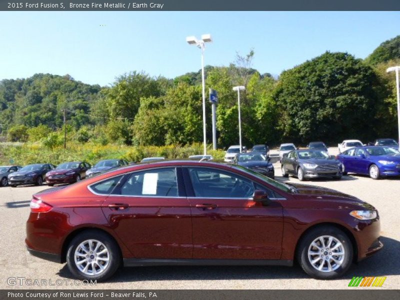 Bronze Fire Metallic / Earth Gray 2015 Ford Fusion S